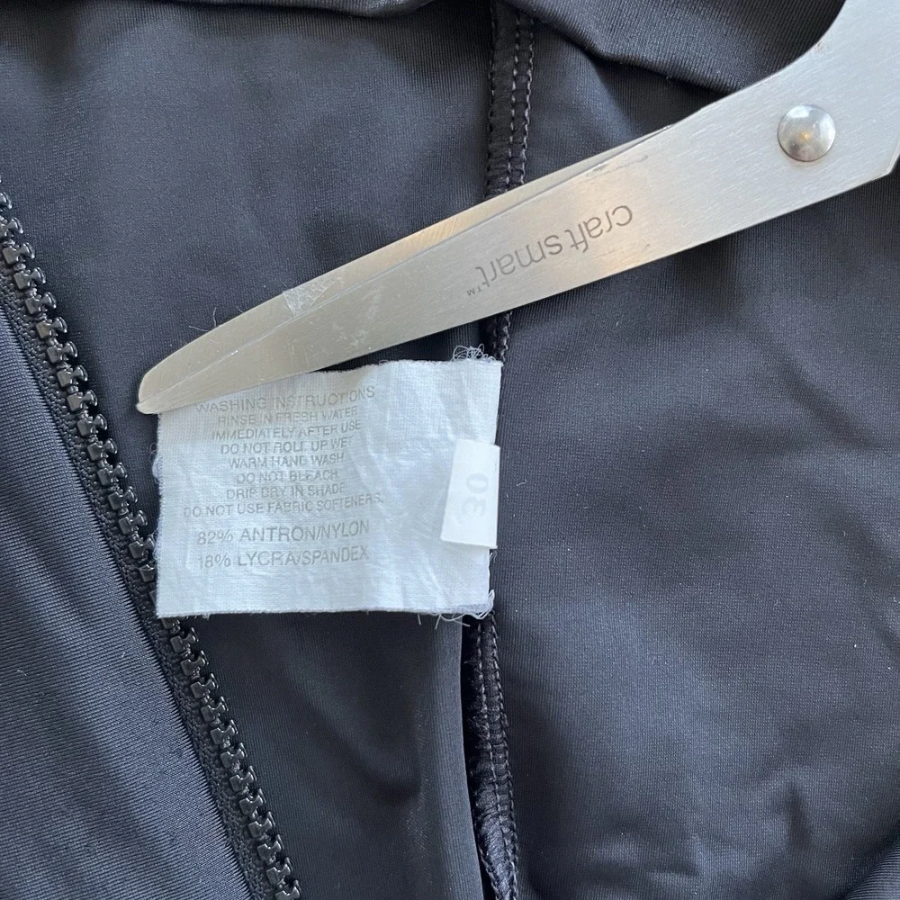 Diveskins By Oztek Wetsuit Ladies Large Black/Blue Zip Front Lightweight - Picture 11 of 13